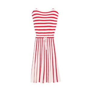 Mint Velvet Red Striped Knit Midi Dress